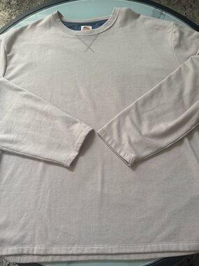 C.C Men's Light Taupe Long-Sleeve Crewneck Shirt